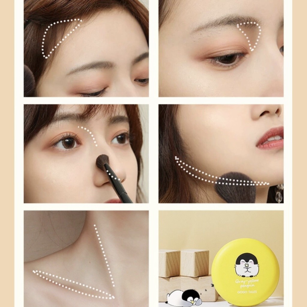 Tạo khối Cánh cụt 2 màu GOGO TALES thon gọn bắt sáng Stereoscopic Shadow Two Tone Shading Palette GT260 GOGO81 | BigBuy360 - bigbuy360.vn