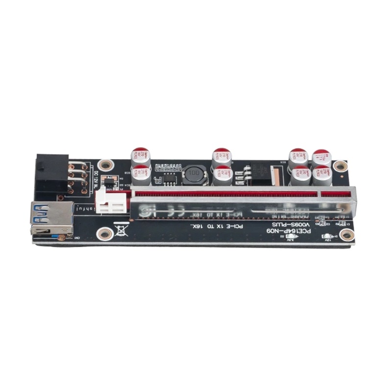 Card Mở Rộng PCI-E 009S PLUS 1X 4x 8x 16x PCI E USB 009 GPU 6Pin Thẻ