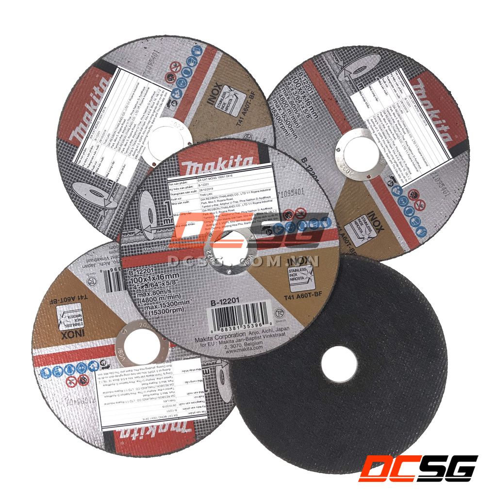 Đá cắt mỏng cho Inox 100x1.0x16mm Makita B-12201