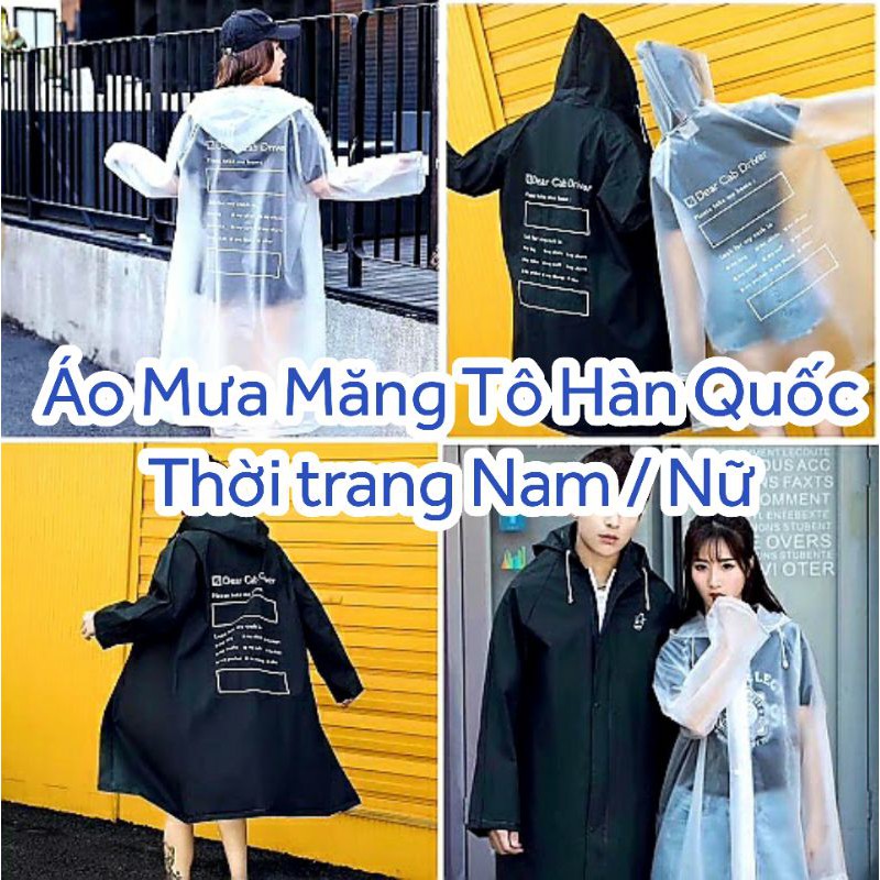 Áo mưa măng tô thời trang phong cách Hàn quốc