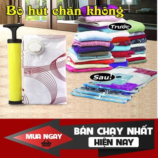 Combo 8 Túi Hút Chân Không, Túi Hút Chân Không Chăn Màn, Quần Áo Gấp Gọn, Kèm Bơm Hút Chân Không Siêu Tiện Dụng