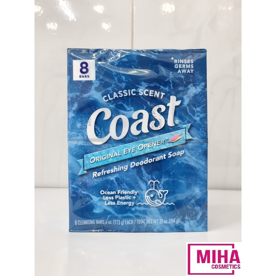 Lốc 8 Bánh Xà Bông Coast 113g USA