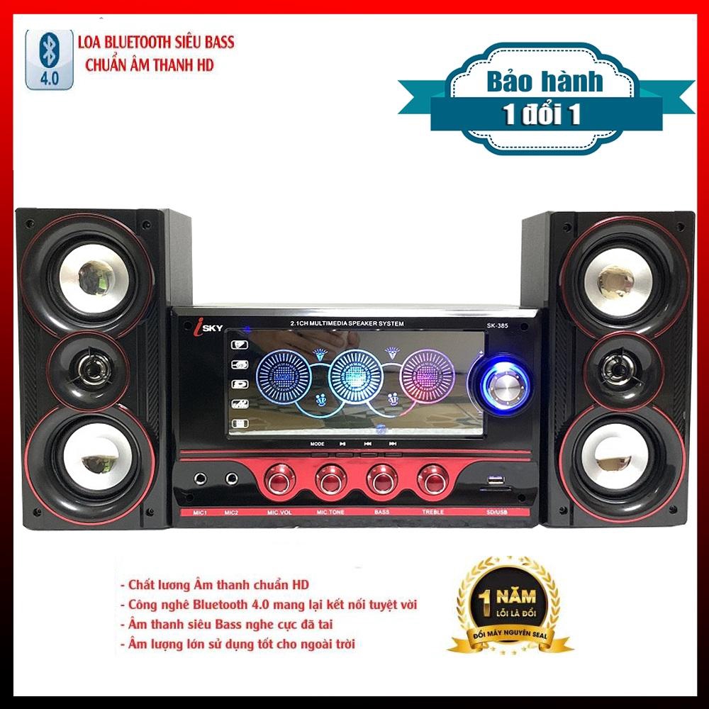 Dàn Âm Thanh Đa năng - Loa Vi Tính Hát Karaoke Có Kết Nối Bluetooth USB SKYNEW - SKN395 - 2 micro