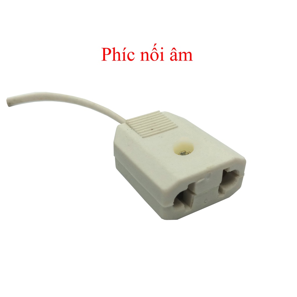 Phích Nối Âm Loại Tốt Thi Công Tiện Dụng - Phích Âm - Ổ Cắm Đơn Có Dây ( Loại Tốt )
