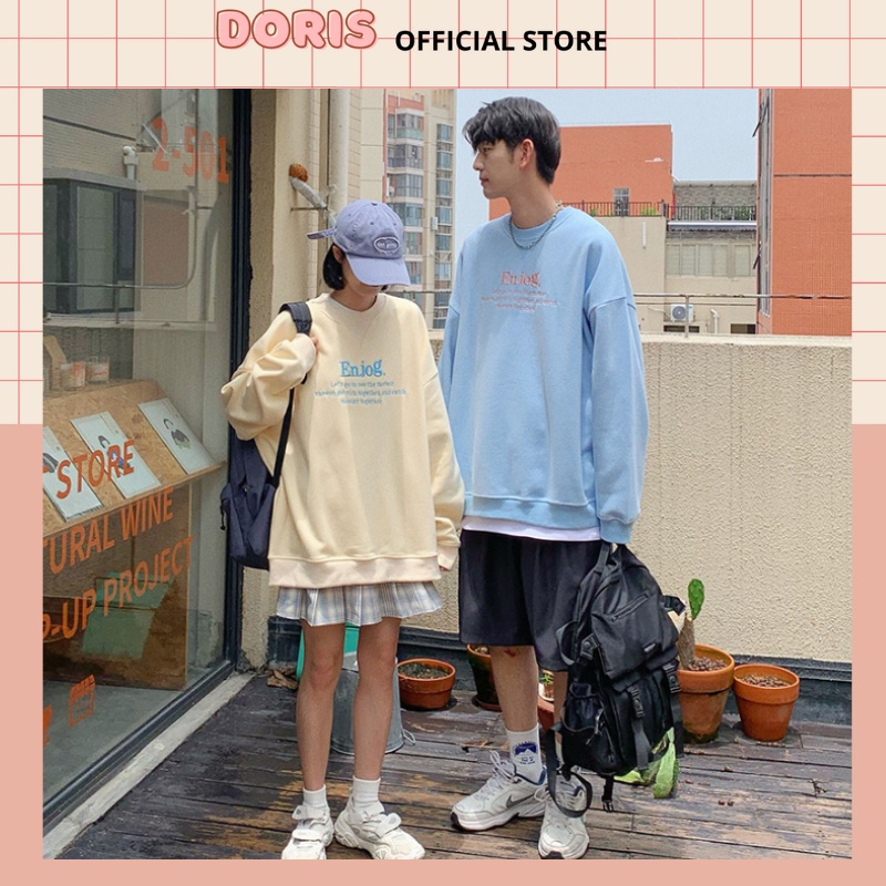 [Sweater Couple] Áo sweater thêu chữ dài tay style ullzang full size nam nữ mặc đẹp | BigBuy360 - bigbuy360.vn