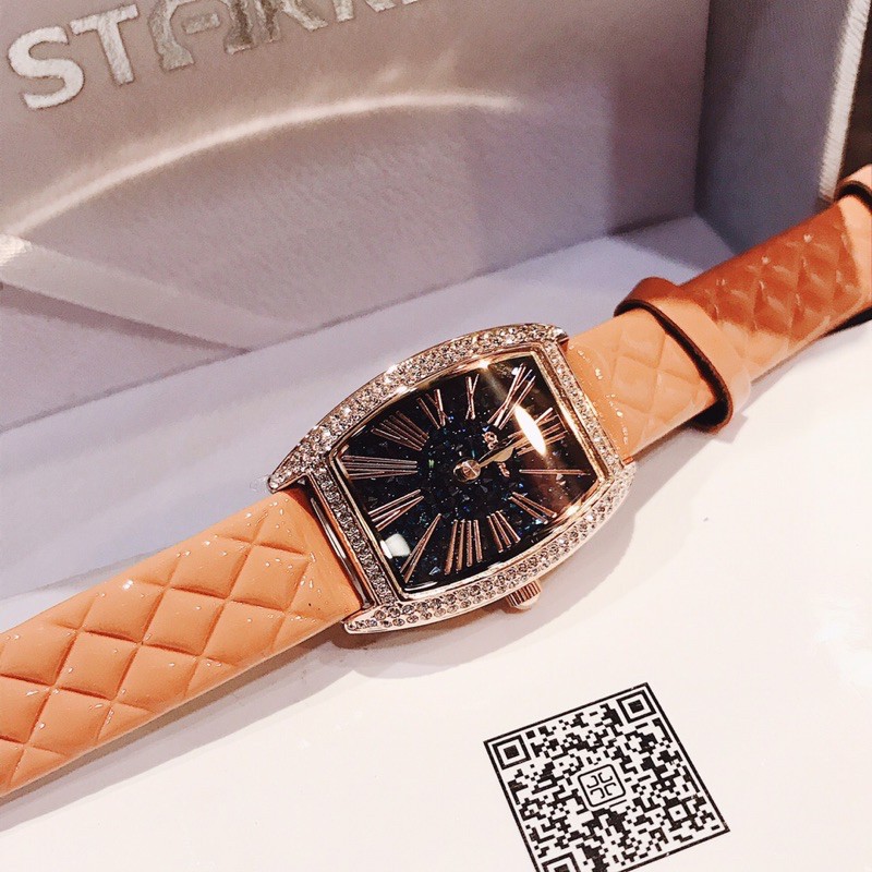 ĐỒNG HỒ NỮ DAVENA D31630 SIZE 25,5X36MM MẶT NHŨ KIM LOẠI TẶNG KÈM DÂY DA THAY THẾ