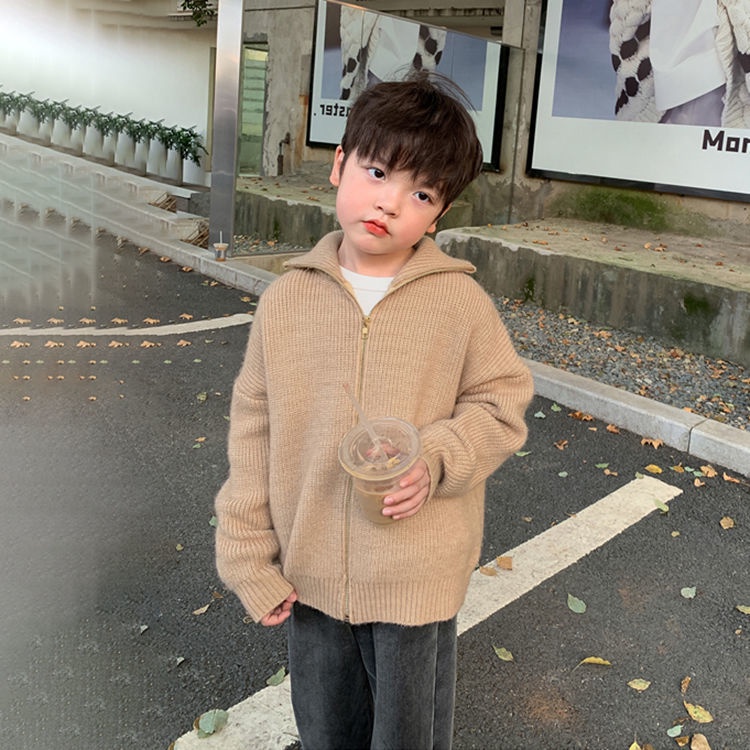 Áo Khoác Len cardigan Phong Cách Hàn Quốc Cho Bé Trai