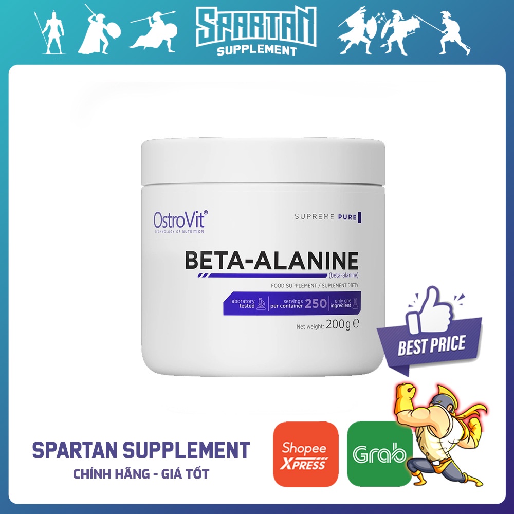 Ostrovit Beta Alanine  - Tăng Sức Bền, Khả Năng Chịu Đựng, Tăng Sức Mạnh 200 Grams