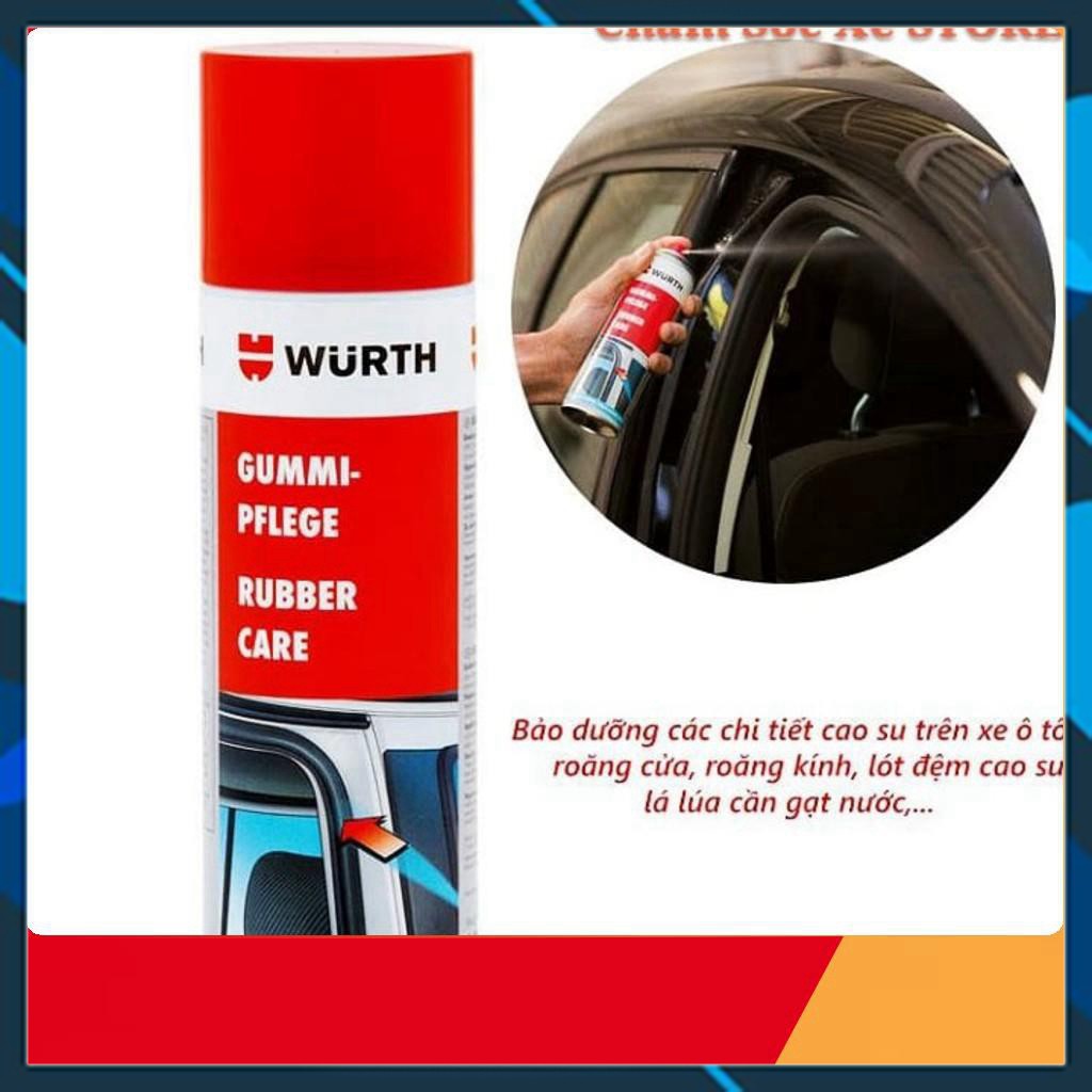 Chai xịt bảo dưỡng ron cao su Wurth Rubber Care 300ml