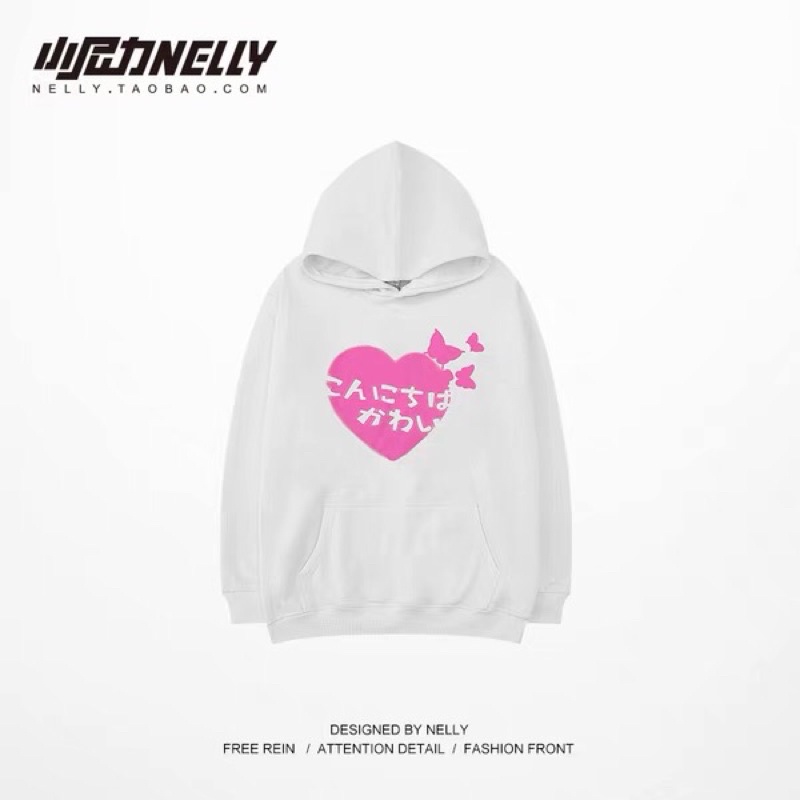 Áo hoodie nelly nỉ lót lông sale (có sẵn) trái tim | BigBuy360 - bigbuy360.vn