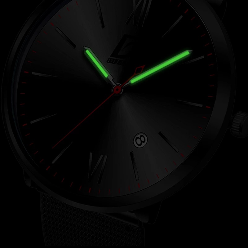 Đồng Hồ Nam Dây Da Dạ Quang Thời Trang