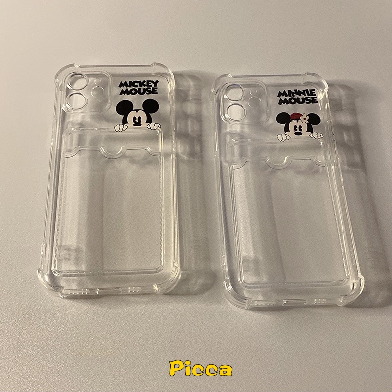 Ốp Điện Thoại Tpu Mềm Trong Suốt Có Ngăn Đựng Thẻ Cho IPhone 7plus XR 11 12 13 Pro MAX 8plus X 7 8 6 6s Plus XS MAX SE 2020