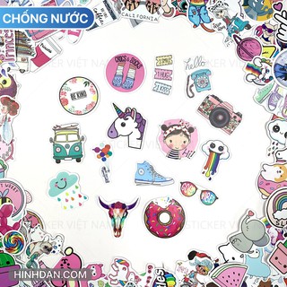 Sticker CUTE - dễ thương cho bé dán tủ, bàn học, nón bảo hiểm, đàn ukulele, guitar, máy tính, máy chơi game