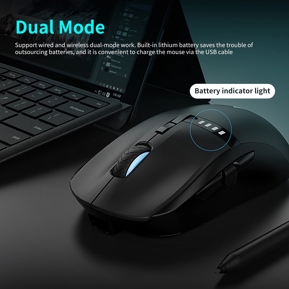 Chuột Gaming I305R 2 Modes  Type-C / Wireless 2.4G Chính Hãng
