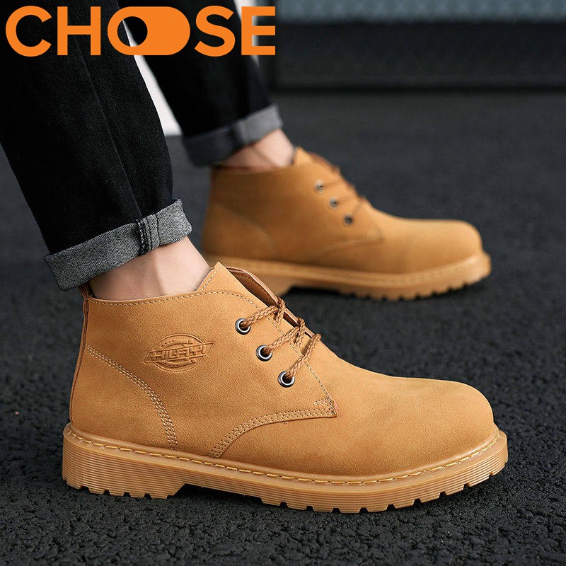 Giày Nam BOOT Cổ Cao Choose Da lộn Thể Thao Sneaker Năng Động Lịch Lãm G26K3