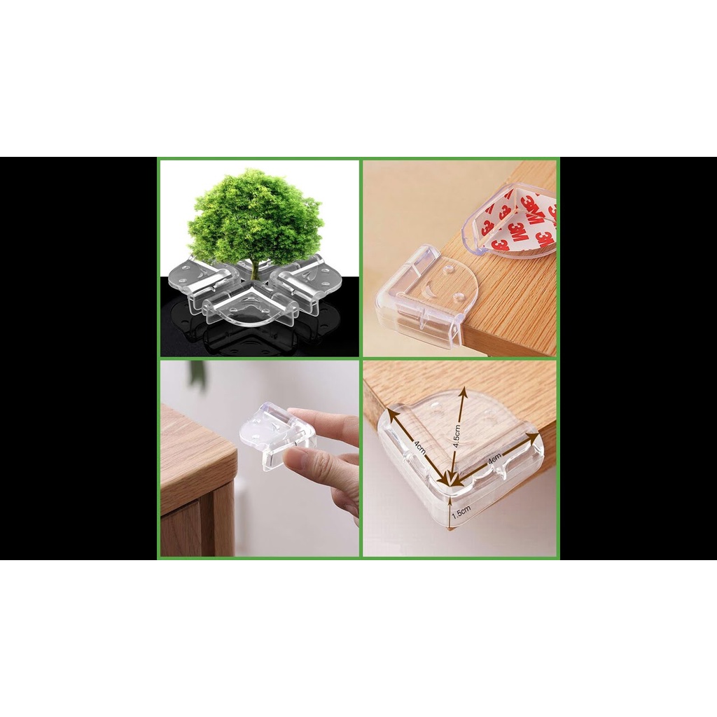 Miếng bịt góc bàn, cạnh bàn, góc nhọn bằng silicon bảo đảm an toàn cho bé