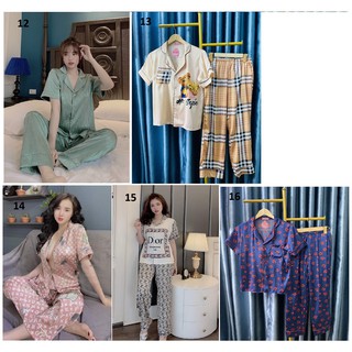 Đồ Bộ Lụa Latin - Lụa Xước - Tay Ngắn Quần Dài (P1)
