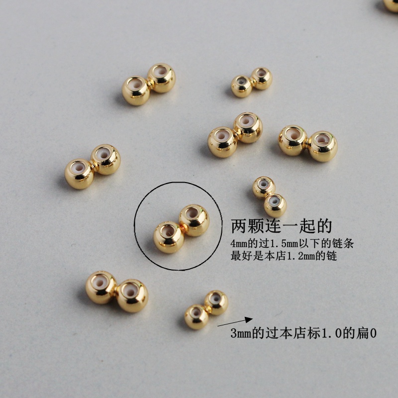 Hạt cườm silicon đồng mạ vàng 14k điều chỉnh làm đồ trang trí