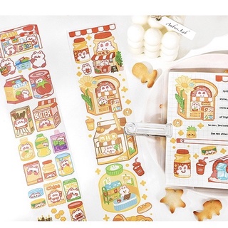 Miếng dán sticker dáng dài họa tiết Gấu dễ thương