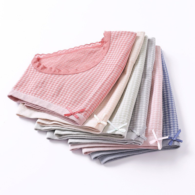 Quần Lót Nữ Cotton phối ren đính nơ điệu đà xinh xắn MÃ 9028