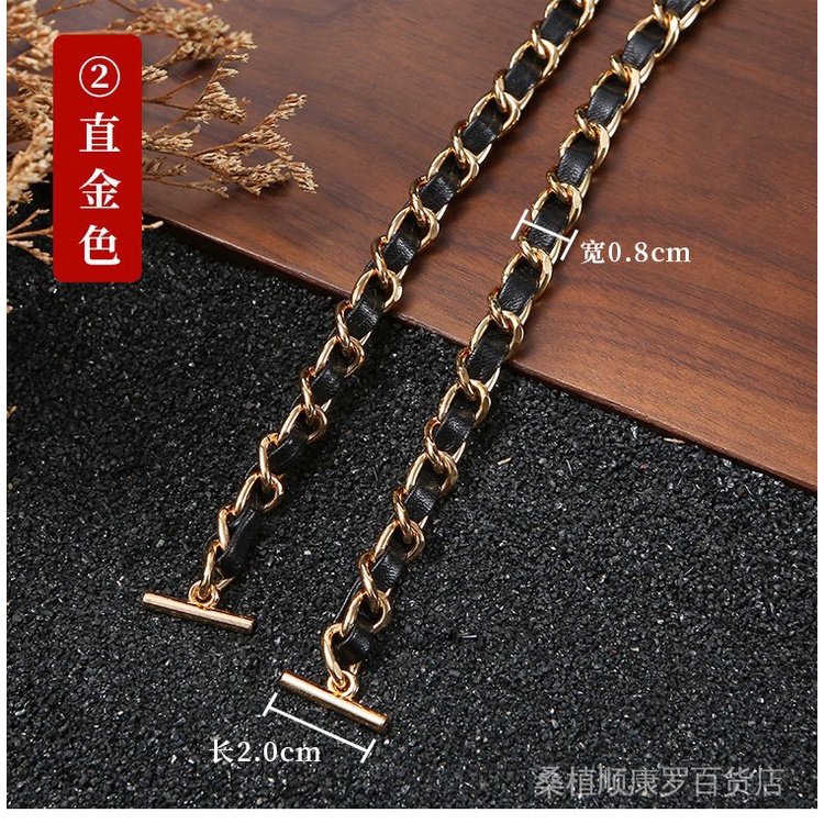 Túi Da Đeo Chéo Đựng Thẻ CF Cỡ Nhỏ Phối Dây Xích Đính Hạt Ngọc Trai Dễ Thương
