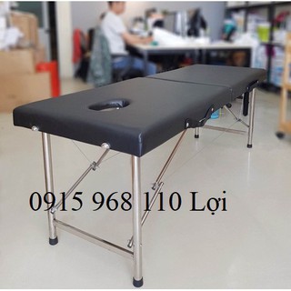Giường massage gấp vali chân inox