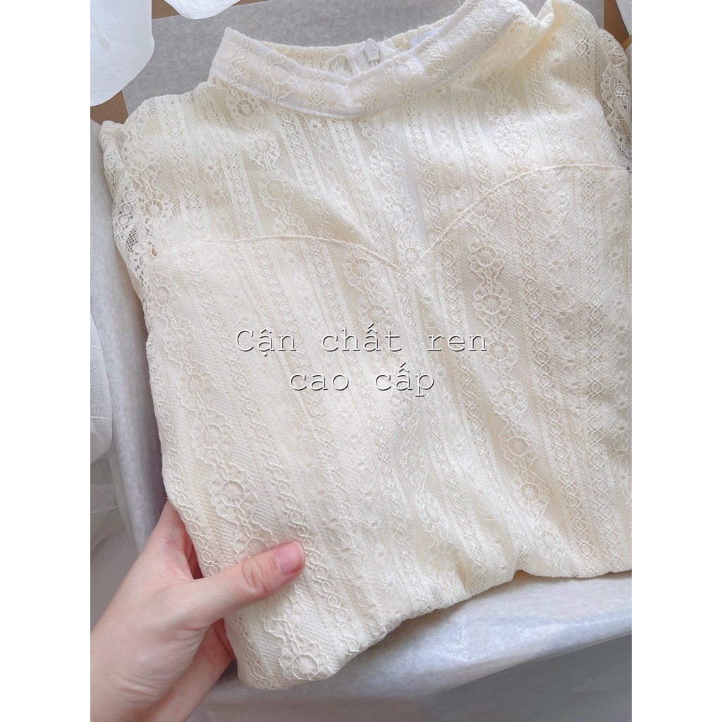 Váy ren hai lớp tay bồng,chất ren đẹp may hai lớp tỉ mỉ, mầu be dễ mặc, phom tôn dáng