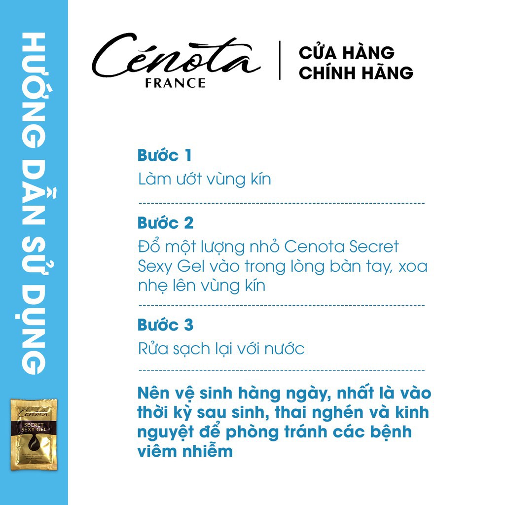 Dung dịch vệ sinh phụ nữ Cenota chính hãng Pháp làm hồng se khít 10ml ( dùng 7 đến 10 lần ) - Hanayuki Asia