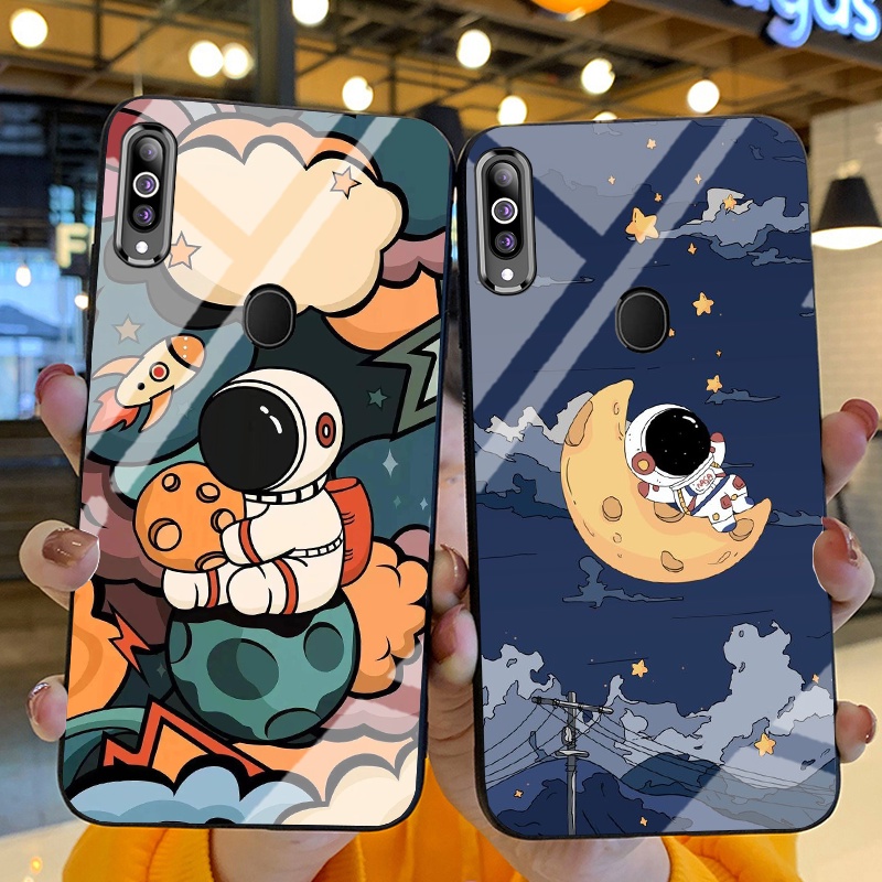 Ốp Lưng SAMSUNG GALAXY A20S Ốp kính bóng cao cấp Phi Hành Gia