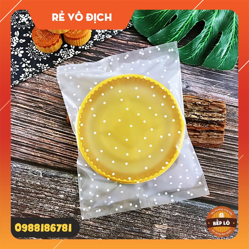 Túi đựng bánh trung thu chấm bi SIÊU ĐẸP loại 50gr 75gr 100gr 125gr 150gr 200gr  - 1 set 100 túi