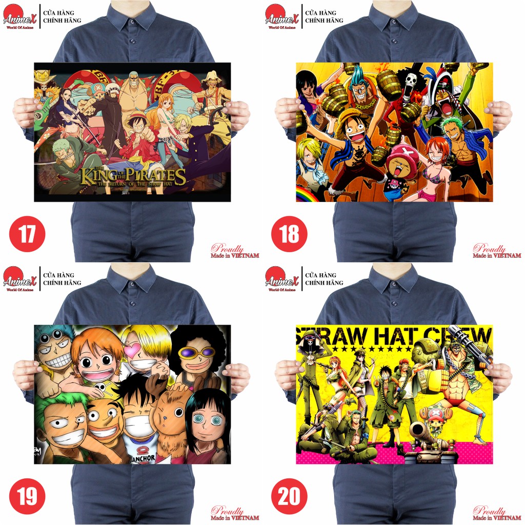 Tấm Tranh Poster Áp Phích Băng Hải Tặc Mũ Rơm - Straw Hat Pirates - Anime One Piece - Onepiece - Đảo Hải Tặc By AnimeX