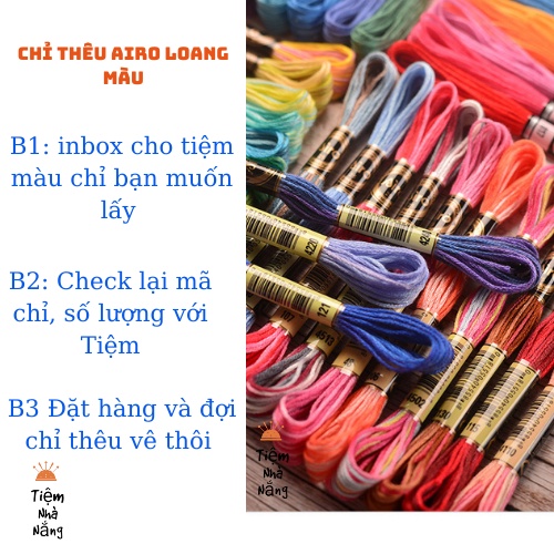 CHỈ LOANG AIRO CHỌN MÀU( INBOX ĐỂ CHỌN MÀU )