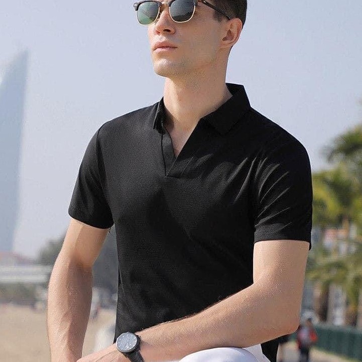 Áo thun POLO CỔ V 6 màu - chất thun cá sấu cotton 100% | BigBuy360 - bigbuy360.vn
