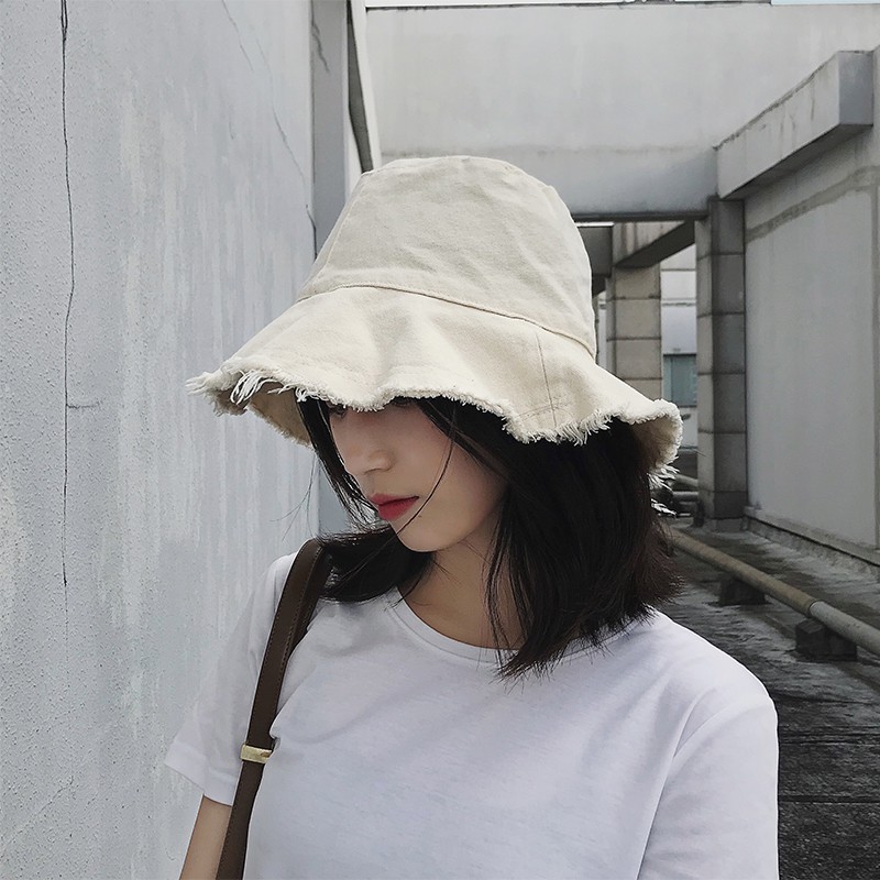 Mũ tai bèo viền lông màu trơn đơn giản dễ phối đồ phong cách Hàn Quốc