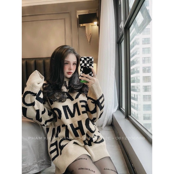 Áo len chữ to hot hit hàng QCL1