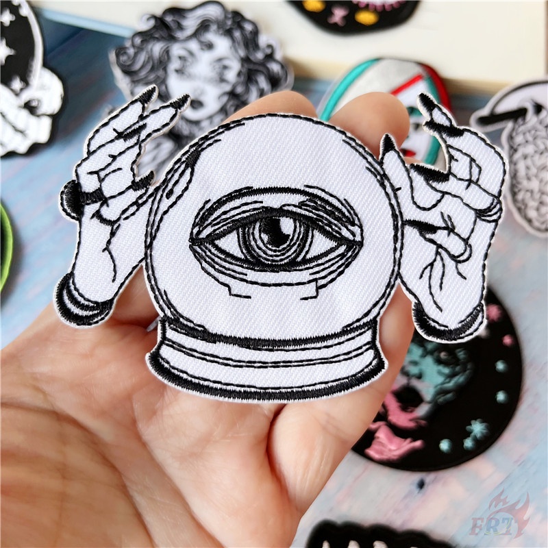 ☸ Miếng Dán Ủi Thêu Hình Nghệ Thuật Phong Cách Punk Goth ☸ 1 Sticker Ủi Thêu Hình Huy Hiệu