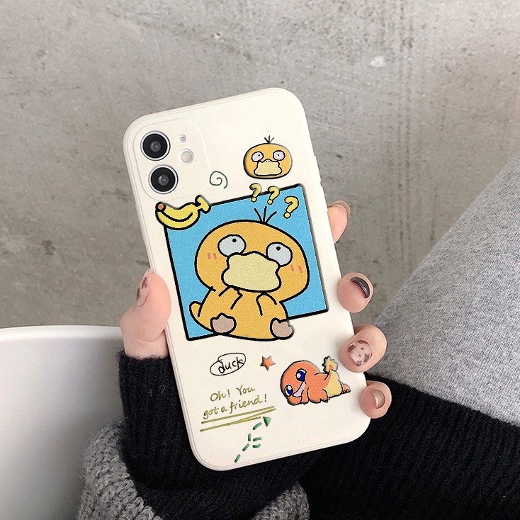 Ốp lưng cạnh vuông BVC vịt 5/5s/6/6plus/6s/6splus/7/7plus/8/8plus/x/xr/xs/11/12/pro/max/plus/13/13Promax