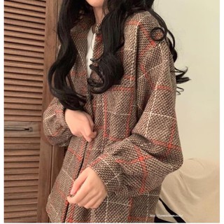 ÁO SƠ MI DẠ KHOÁC ULZZANG (ảnh thật/sẵn)