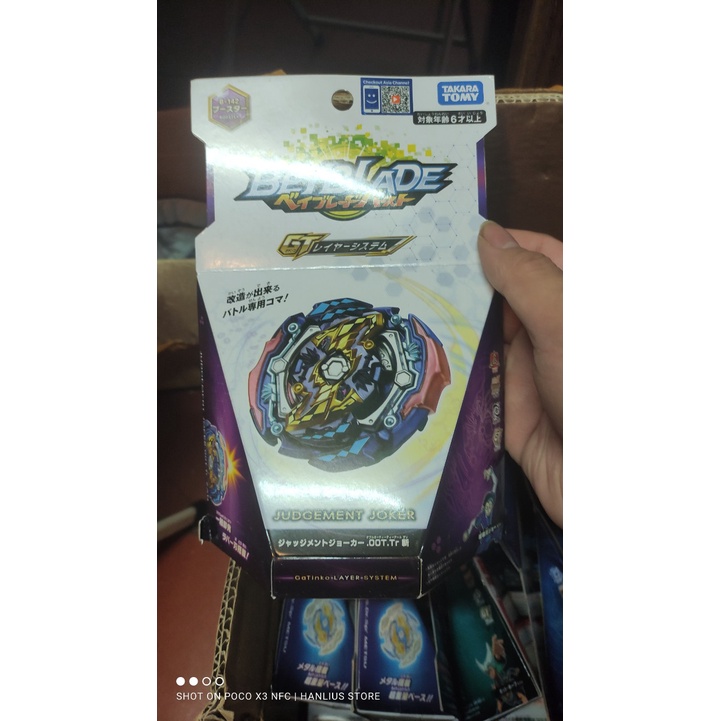 mô hình quay beyblade burst chính hãng new full box Judgment Joker b 142