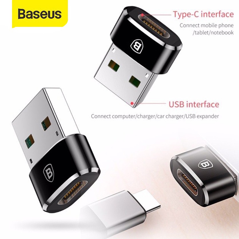 Đầu chuyển đổi Baseus OTG USB A ra Type C ( Adapter/Converter Usb A to Usb Type C)