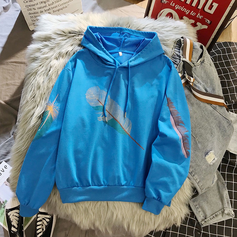 Áo Hoodie Mỏng Dáng Rộng Tay Dài Phong Cách Hàn Quốc Thời Trang Xuân Thu