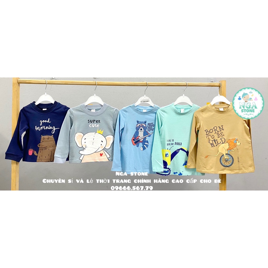 Áo dài tay cho bé hãng FATHER CARE vải cotton mềm mại co giãn