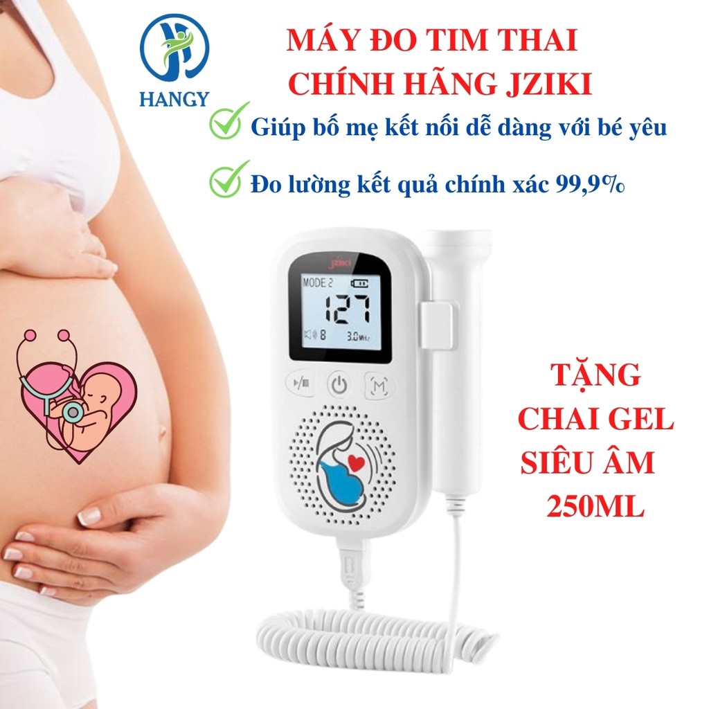 Máy đo nhịp tim thai nhi tại nhà Jziki nhập khẩu HANGY