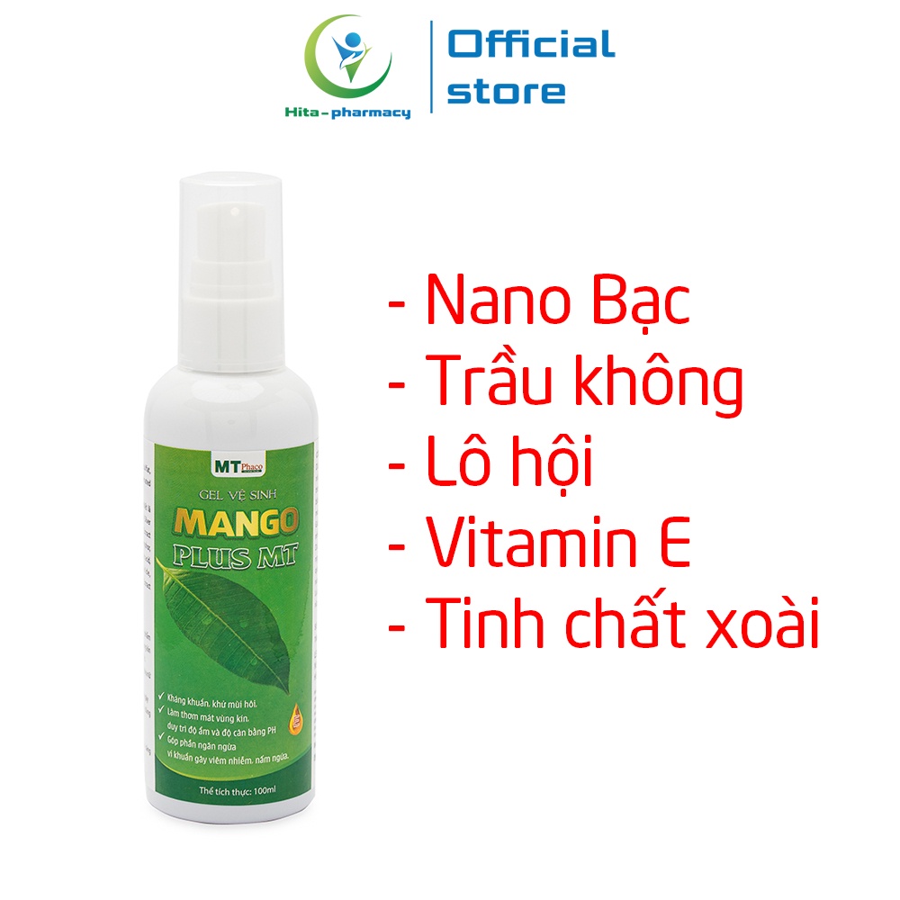 Gel vệ sinh phụ nữ tinh chất xoài Mango Plus MT Pharco Chai 100ml