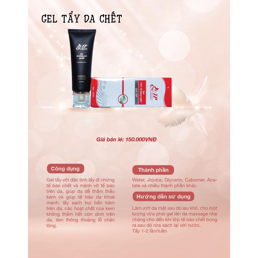 Tẩy tế bào chết TP, chăm sóc da, chống lão hóa, thảo dược