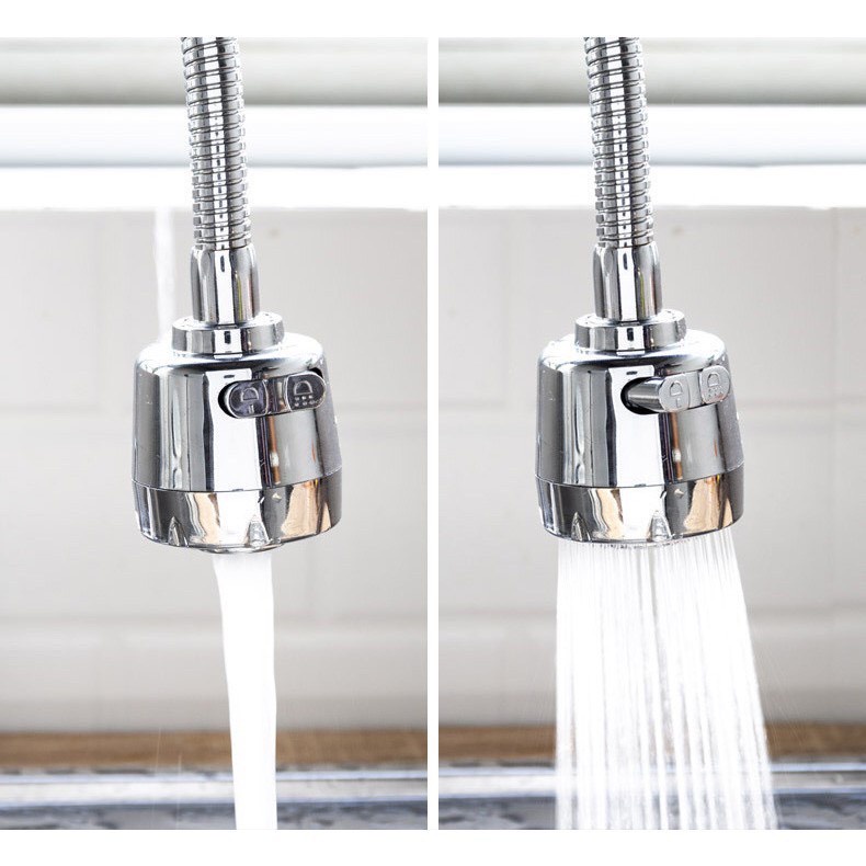 SG - Đầu vòi nối chậu rửa chén bát tăng áp 2 chế độ phun nước xoay 360 độ đa năng