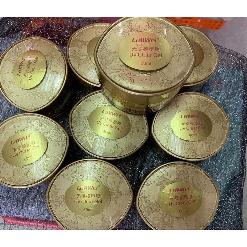Gel Đắp LaWei Clear Gel UV Không Nóng Chính Hãng - Lẻ 1 Hũ 60ml- gel lạnh