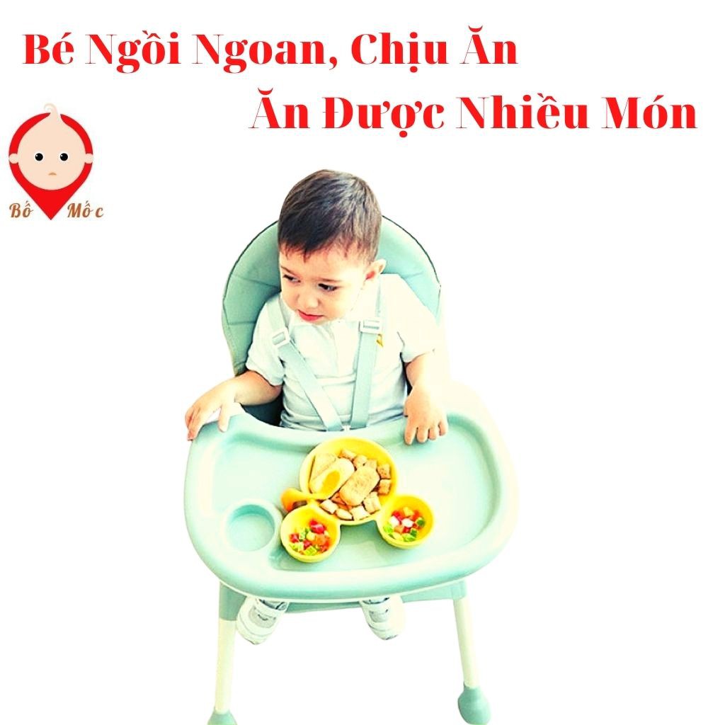 Ghế Ăn Dặm Siêu Cấp Điều Chỉnh Độ Cao, Dây Đai Khóa 5 Chiều An Toàn Chắc Chắn, Giúp Bé Ăn Khỏe, Ngồi Ngoan-Shop Bố Mốc