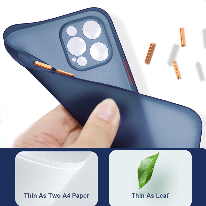 Ốp Điện Thoại TPU Mềm Siêu Mỏng 0.2MM Cho IPhone 11 12 13 14 15 Pro Max X XS Cover Slim Matte Case