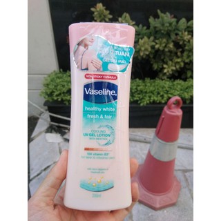 Gel dưỡng thể dịu mát trắng da Vaseline Healthy White Fresh&Fair Cooling UV Gel Lotion 200ml